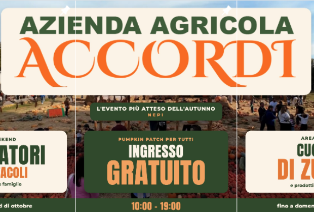 Accordi Land, a Nepi l’autunno si tinge di arancione tra zucche, laboratori e divertimento